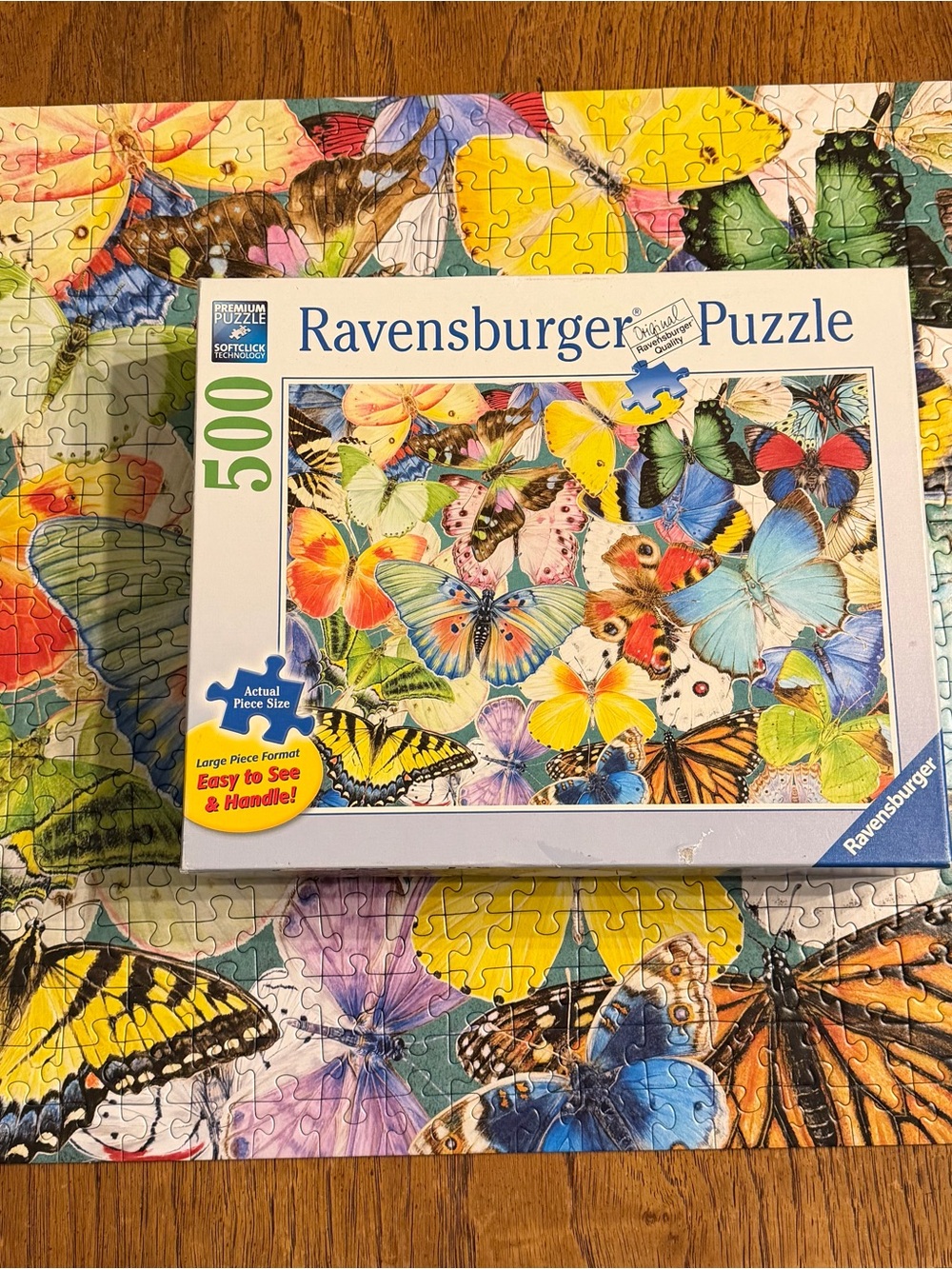 Ravensburger Butterfly Jigsaw Puzzle - Yellow, Blue, Green, Orange, Pink